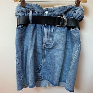 IRO belted denim skirt
